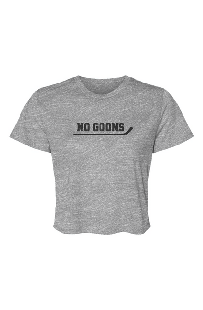 Barn Beauty No Goons Cropped Tee Grey | Barn Garb Hockey Threads