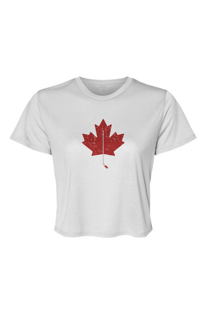 Barn Beauty Northern Twig Cropped Tee White | Barn Garb Hockey Threads