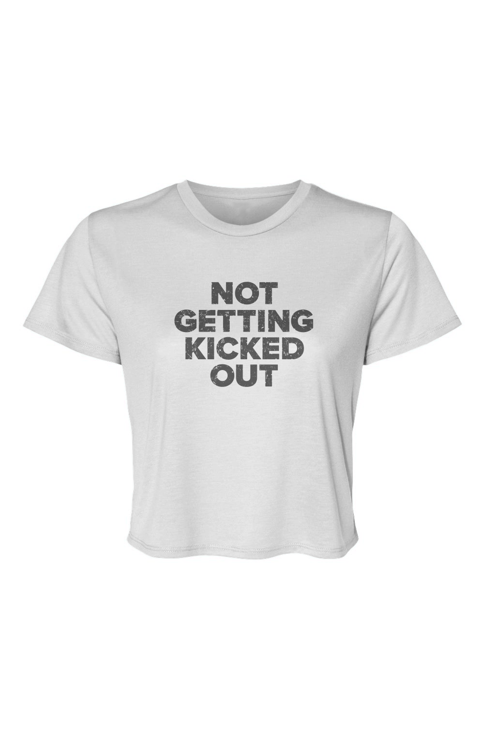 Barn Beauty Not Getting Kicked Out Cropped Tee White | Barn Garb Hockey Threads