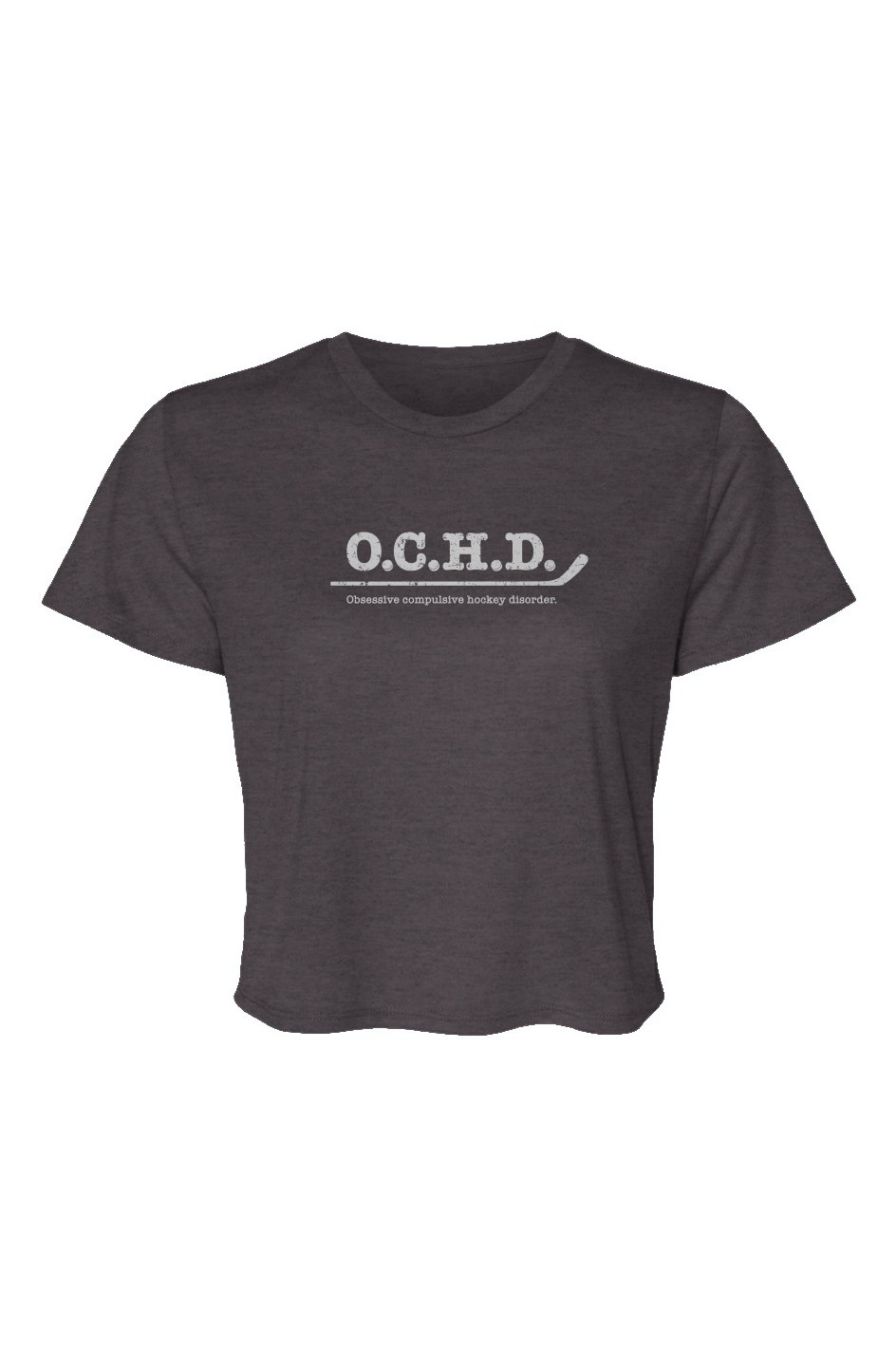 Barn Beauty O.C.H.D. Cropped Tee Charcoal | Barn Garb Hockey Threads