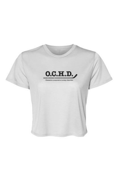 Barn Beauty O.C.H.D. Cropped Tee White | Barn Garb Hockey Threads
