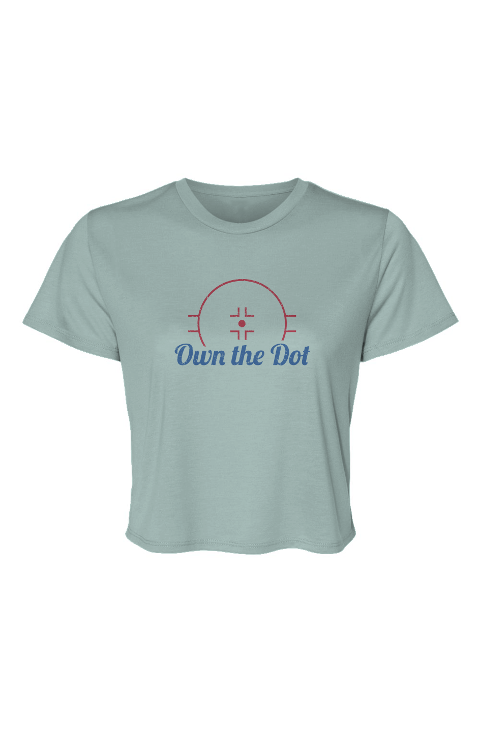 Barn Beauty Own the Dot Cropped Tee Dusty Blue | Barn Garb Hockey Threads
