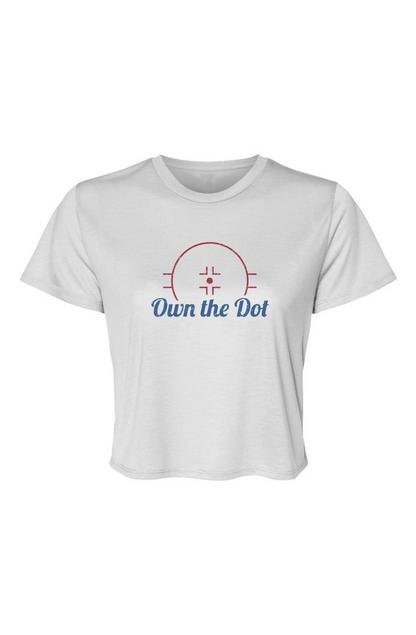 Barn Beauty Own the Dot Cropped Tee White | Barn Garb Hockey Threads
