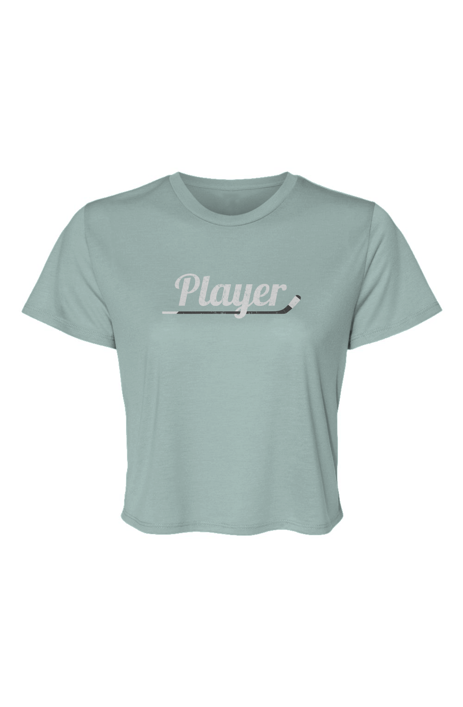 Barn Beauty Player Cropped Tee Dusty Blue | Barn Garb Hockey Threads