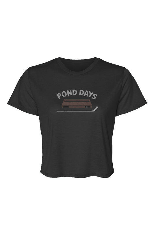 Barn Beauty Pond Days Cropped Tee Black | Barn Garb Hockey Threads