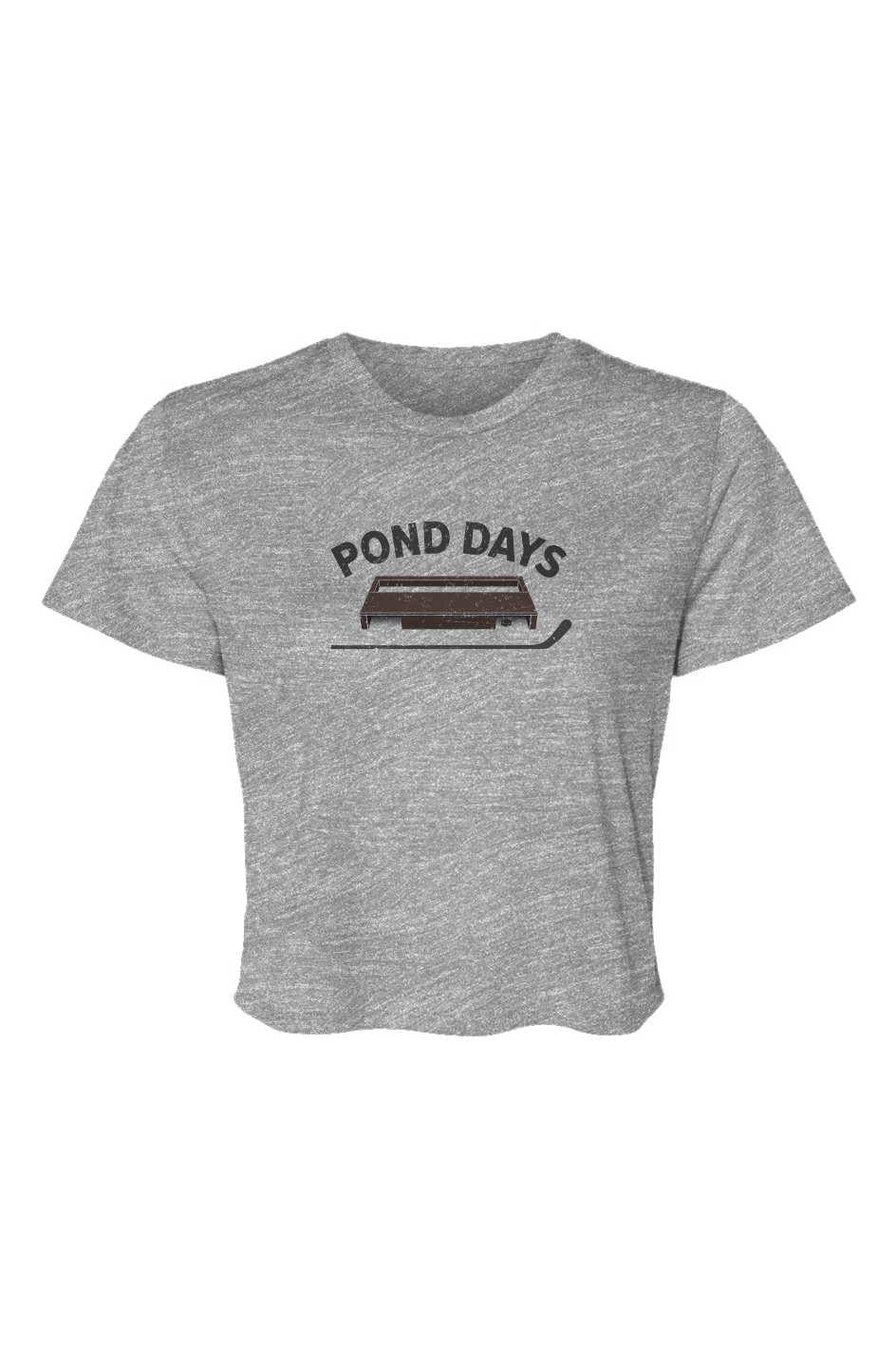 Barn Beauty Pond Days Cropped Tee Grey | Barn Garb Hockey Threads