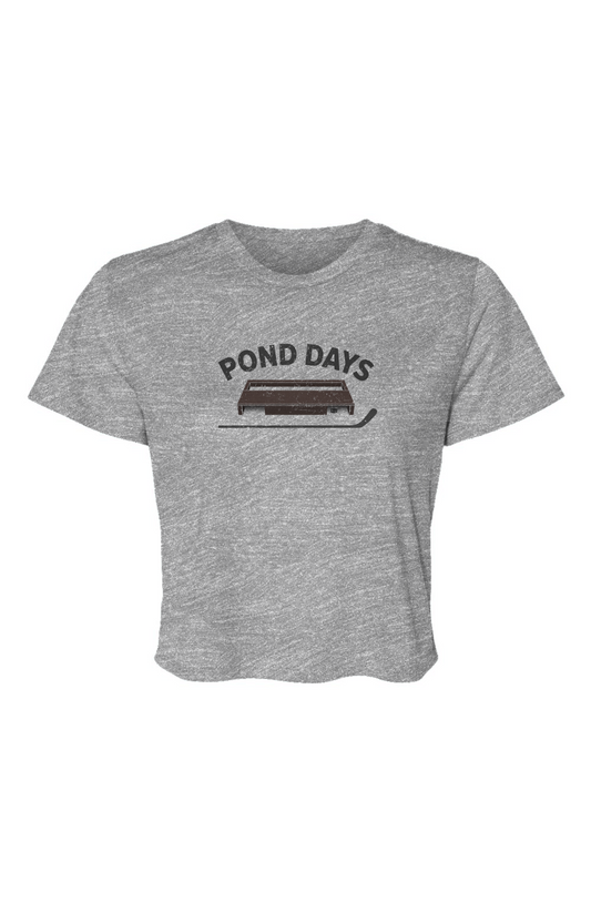 Barn Beauty Pond Days Cropped Tee Grey | Barn Garb Hockey Threads