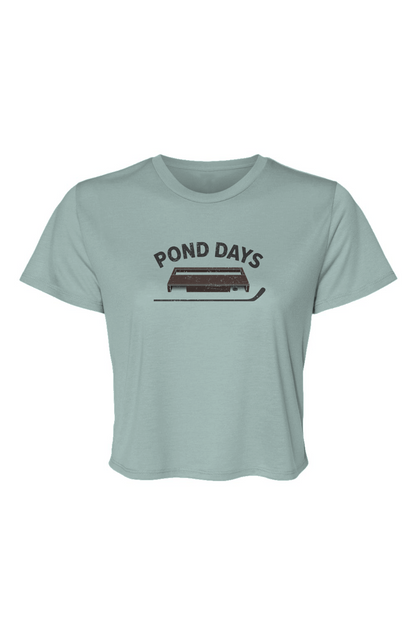 Barn Beauty Pond Days Cropped Tee Ice Blue | Barn Garb Hockey Threads