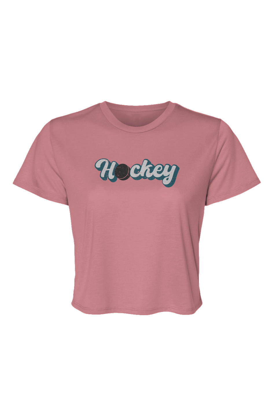 Barn Beauty Puckin' Script Cropped Tee Mauve | Barn Garb Hockey Threads