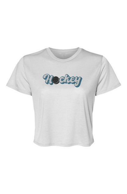 Barn Beauty Puckin' Script Cropped Tee White | Barn Garb Hockey Threads