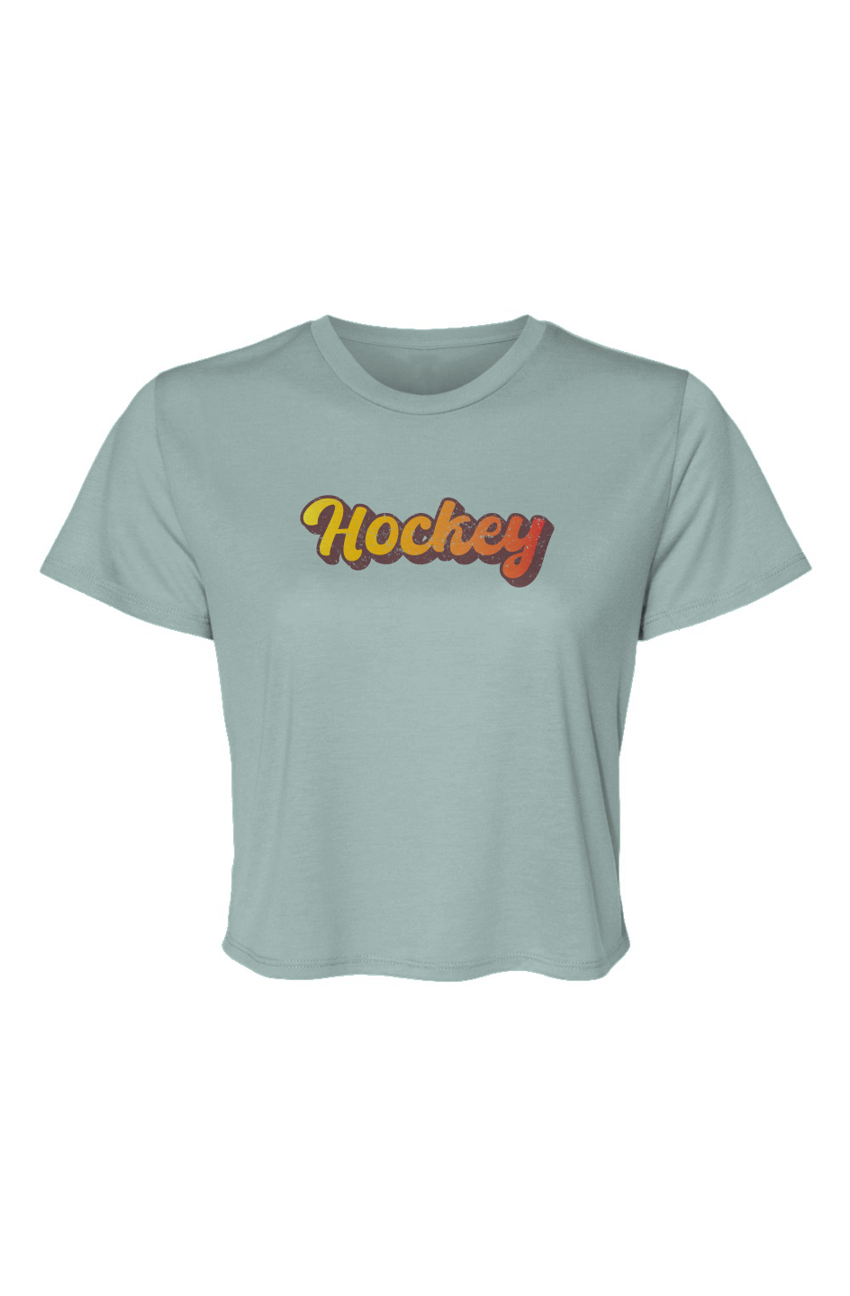 Barn Beauty Retro Hockey Cropped Tee Blue | Barn Garb Hockey Threads