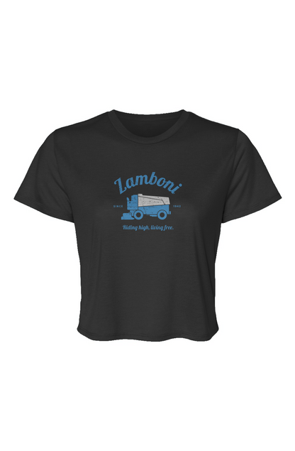 Barn Beauty Riding High Living Free Flowy Cropped Tee Black | Barn Garb Hockey Threads