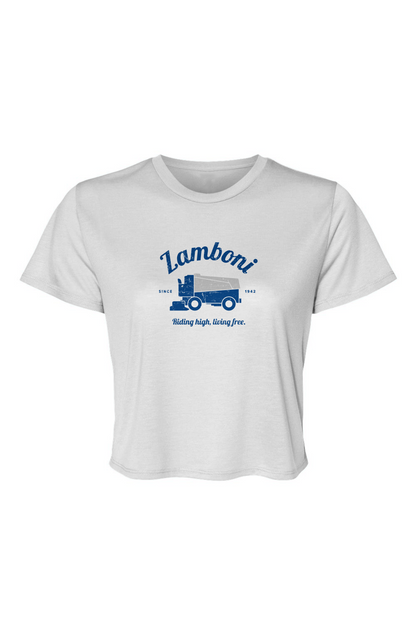 Barn Beauty Riding High Living Free Flowy Cropped Tee White | Barn Garb Hockey Threads