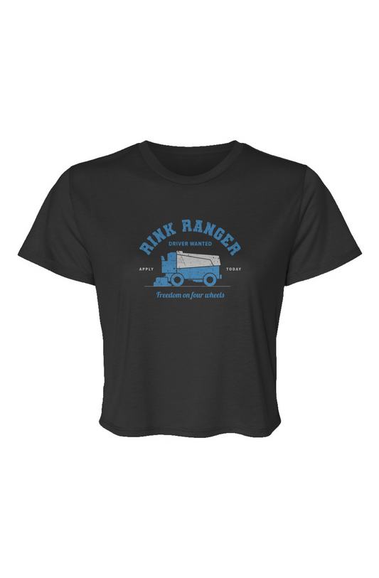Barn Beauty Rink Ranger Cropped Tee Black | Barn Garb Hockey Threads