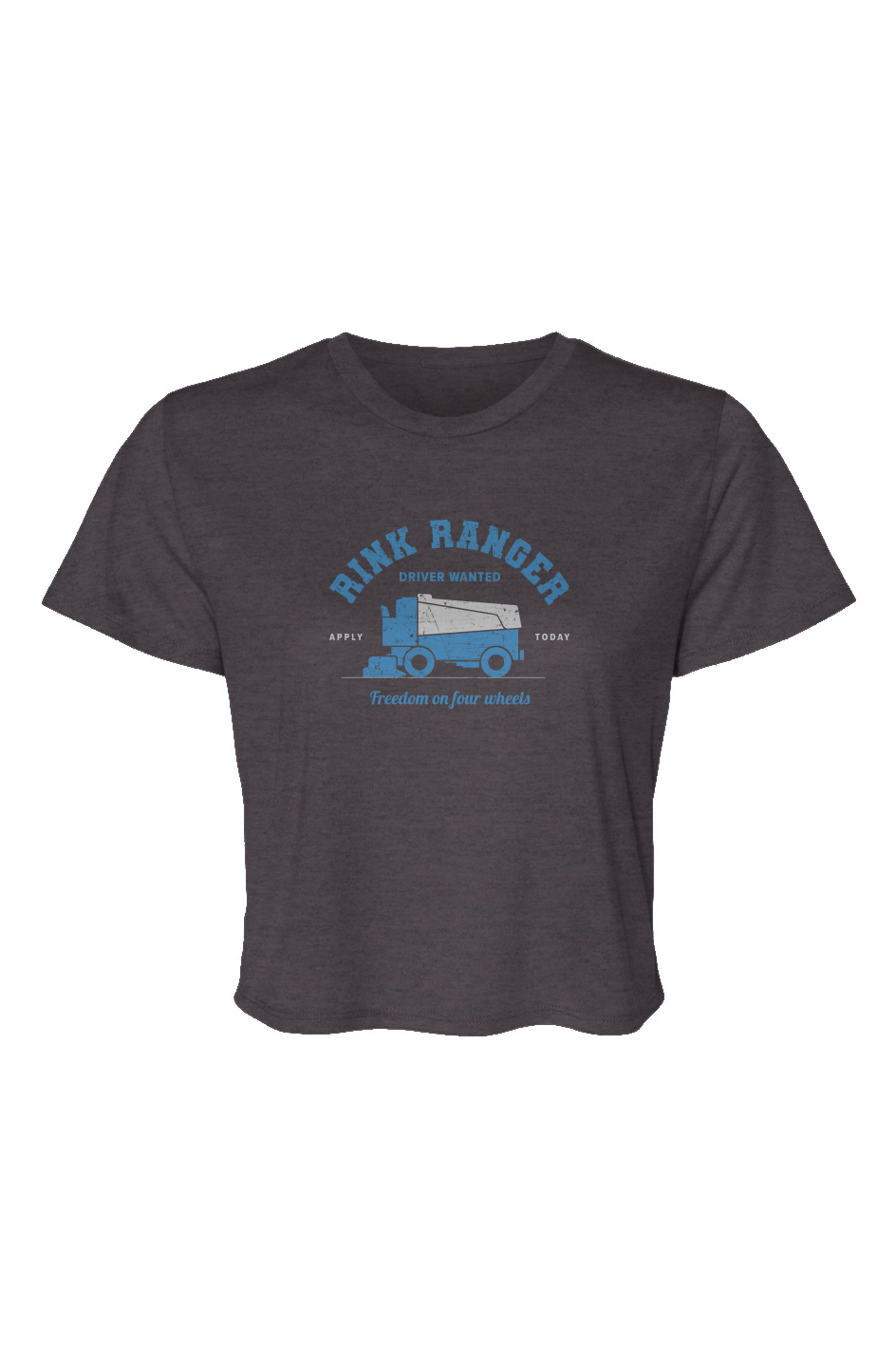 Barn Beauty Rink Ranger Cropped Tee Charcoal | Barn Garb Hockey Threads