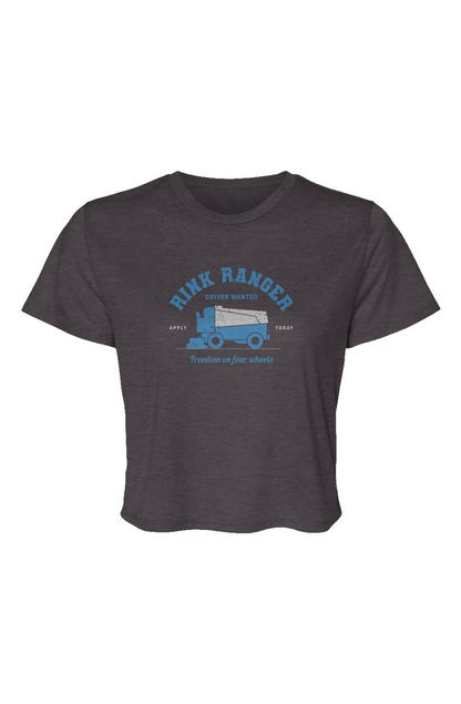 Barn Beauty Rink Ranger Cropped Tee Charcoal | Barn Garb Hockey Threads