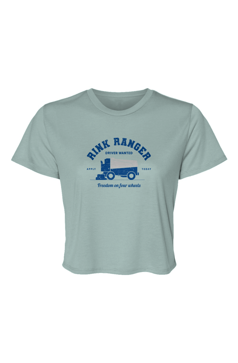 Barn Beauty Rink Ranger Cropped Tee Dusty Blue | Barn Garb Hockey Threads