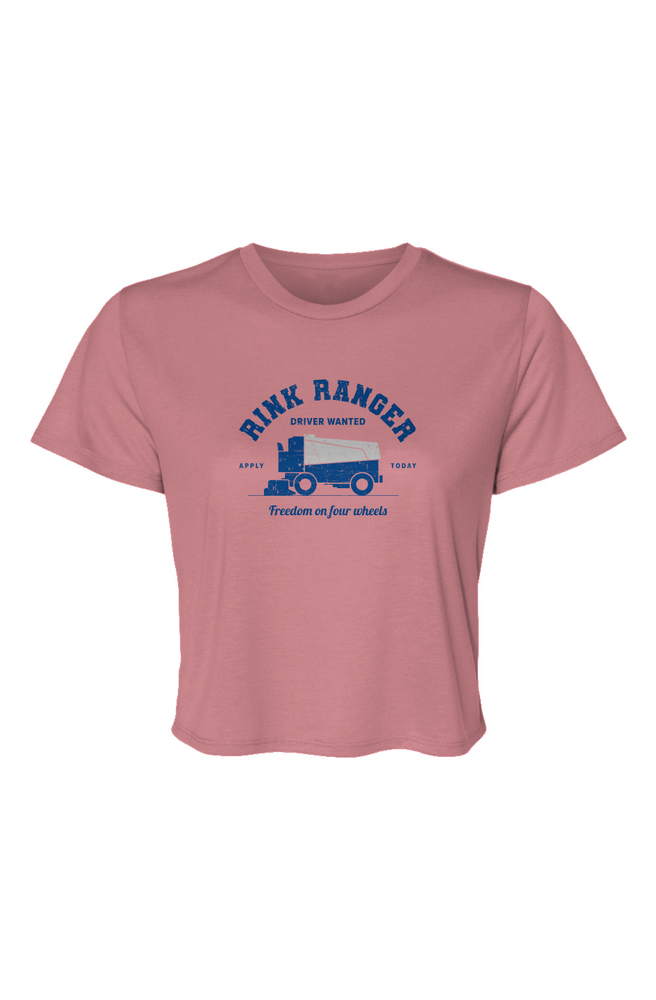 Barn Beauty Rink Ranger Cropped Tee Pink | Barn Garb Hockey Threads