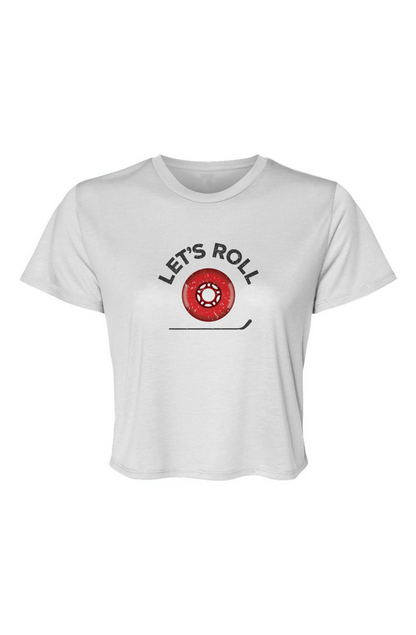 Barn Beauty Roller Wheel Cropped Tee White | Barn Garb Hockey Threads