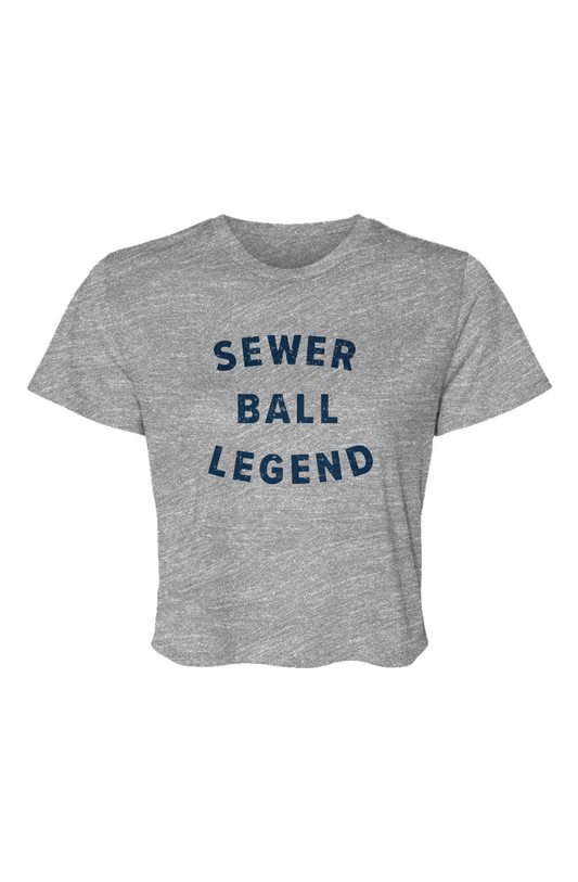 Barn Beauty Sewer Ball Legend Cropped Tee Grey | Barn Garb Hockey Threads