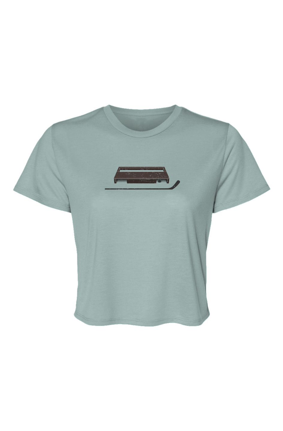 Barn Beauty Shinny King Cropped Tee Dusty Blue | Barn Garb Hockey Garb