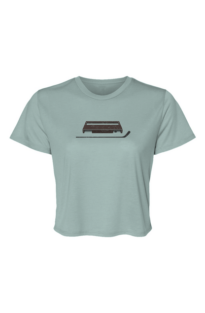 Barn Beauty Shinny King Cropped Tee Dusty Blue | Barn Garb Hockey Garb