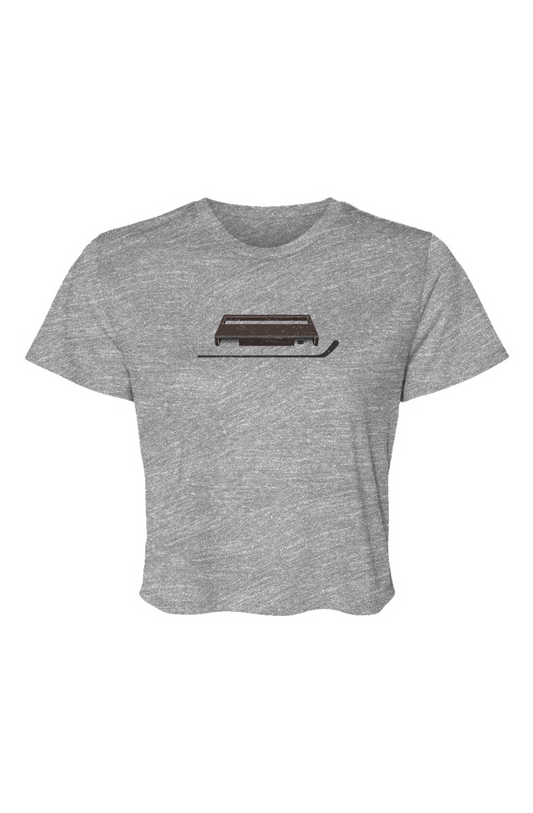 Barn Beauty Shinny King Cropped Tee Grey | Barn Garb Hockey Garb