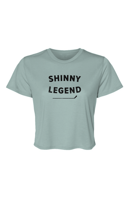 Barn Beauty Shinny Legend Cropped Tee Ice Blue | Barn Garb Hockey Threads