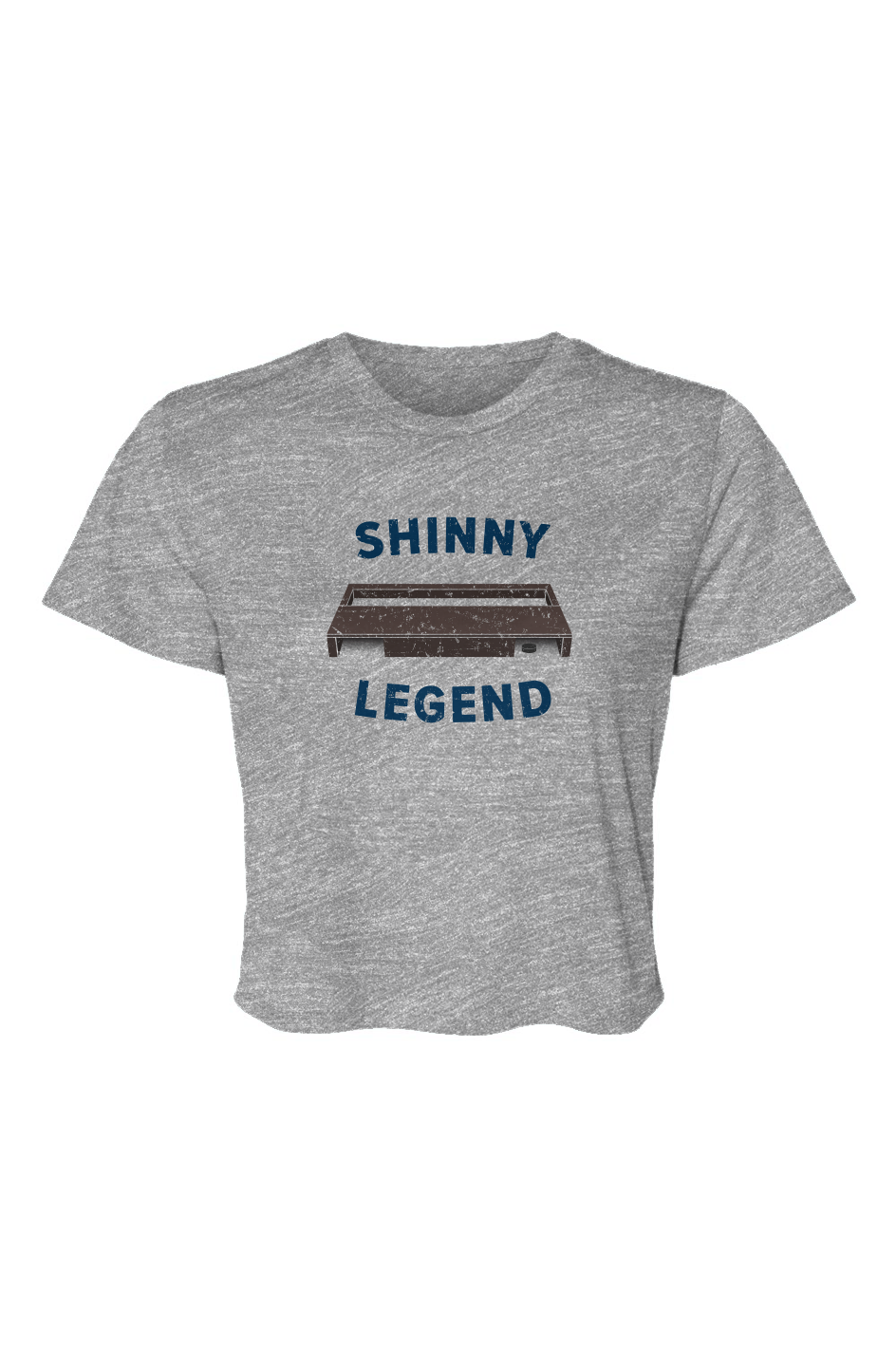 Barn Beauty Shinny Legend Goal Cropped Tee Grey | Barn Garb Hockey Threads