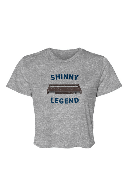 Barn Beauty Shinny Legend Goal Cropped Tee Grey | Barn Garb Hockey Threads