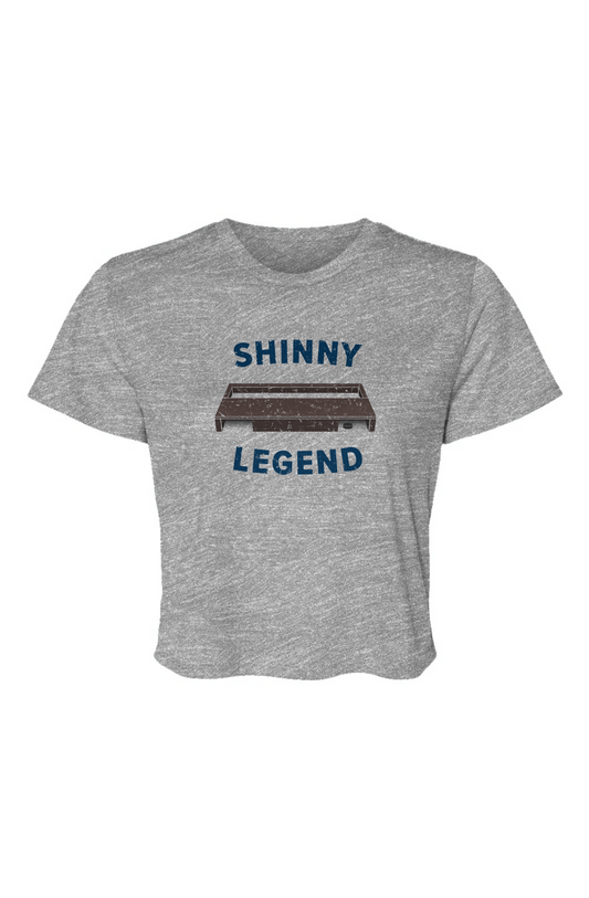 Barn Beauty Shinny Legend Goal Cropped Tee Grey | Barn Garb Hockey Threads