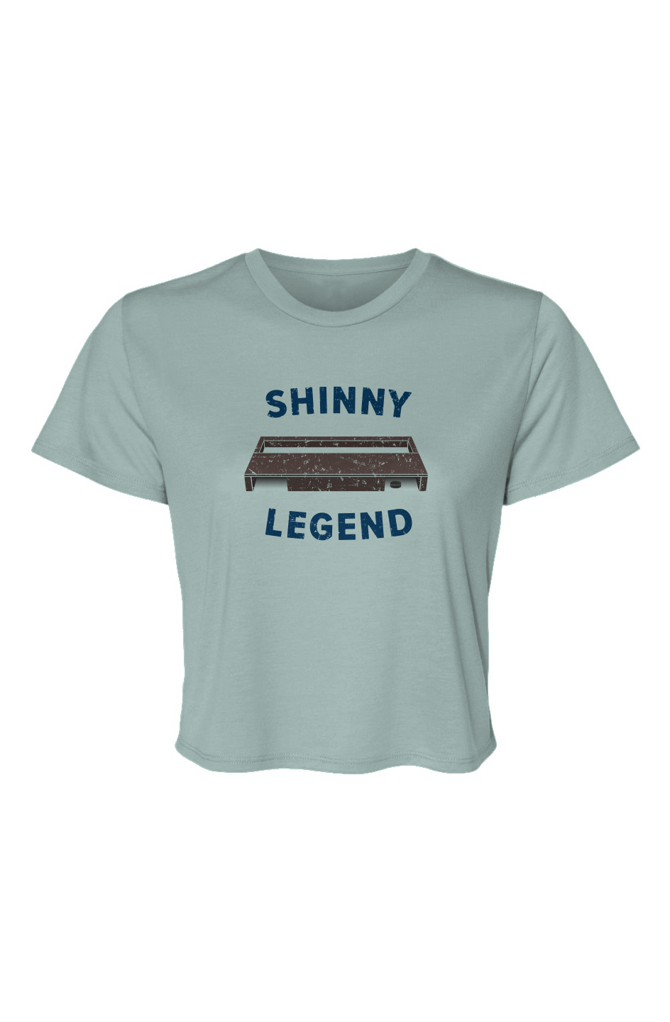 Barn Beauty Shinny Legend Goal Cropped Tee Ice Blue | Barn Garb Hockey Threads