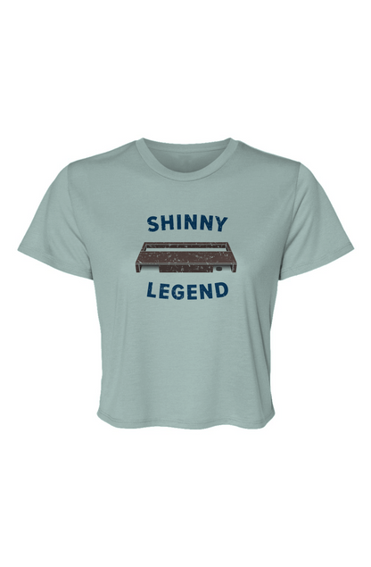 Barn Beauty Shinny Legend Goal Cropped Tee Ice Blue | Barn Garb Hockey Threads