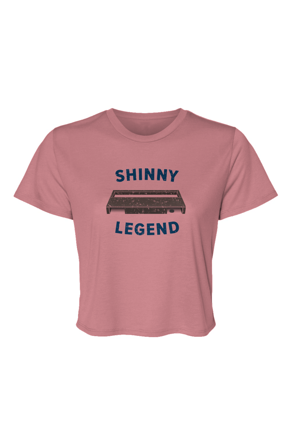 Barn Beauty Shinny Legend Goal Cropped Tee Mauve | Barn Garb Hockey Threads