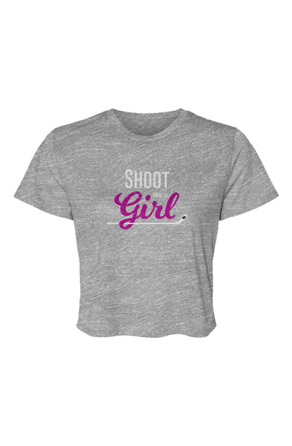 Barn Beauty Shoot Like A Girl Cropped Tee Grey | Barn Garb Hockey Threads