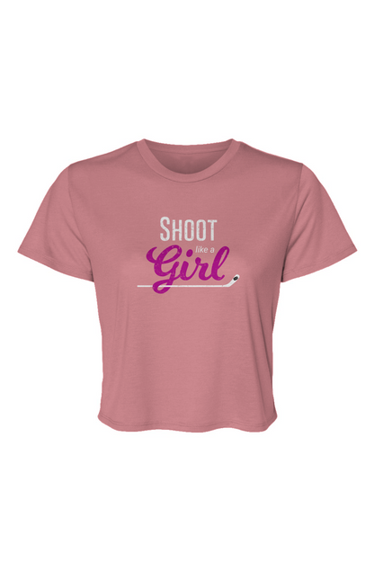 Barn Beauty Shoot Like A Girl Cropped Tee Mauve | Barn Garb Hockey Threads