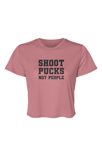 Barn Beauty Shoot Pucks Not People Cropped Tee Mauve | Barn Garb Hockey Threads