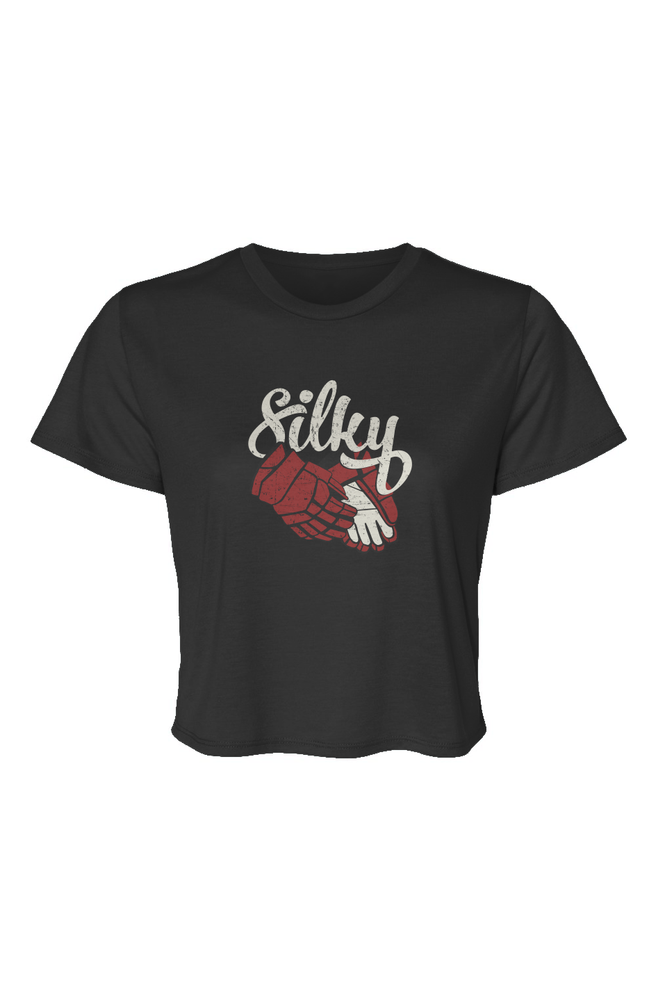 Barn Beauty Silky Cropped Tee Black | Barn Garb Hockey Threads