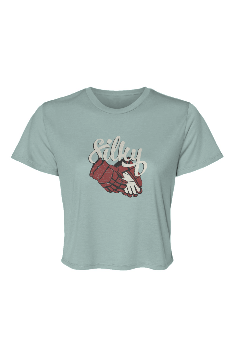 Barn Beauty Silky Cropped Tee Blue | Barn Garb Hockey Threads