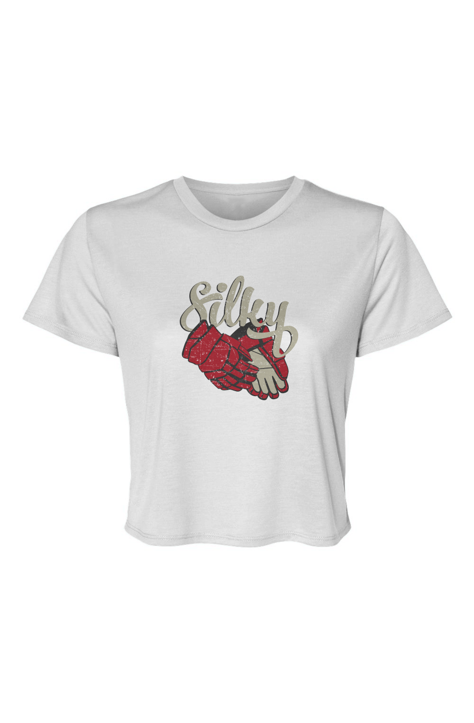 Barn Beauty Silky Cropped Tee White | Barn Garb Hockey Threads