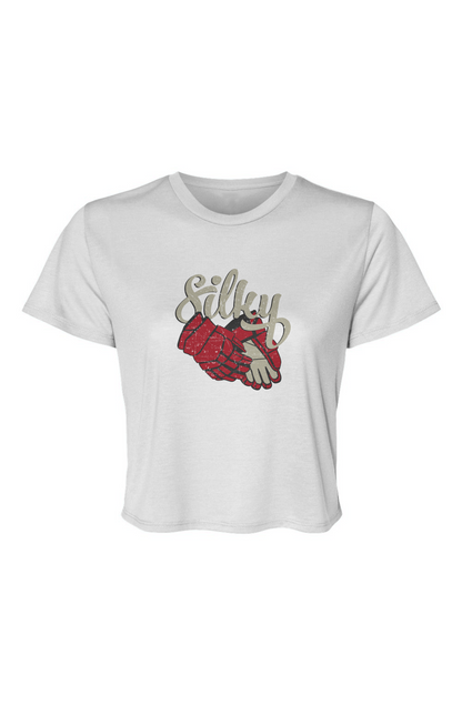 Barn Beauty Silky Cropped Tee White | Barn Garb Hockey Threads