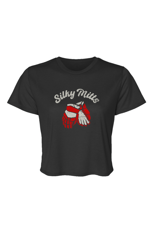 Barn Beauty Silky Mitts Cropped Tee Black | Barn Garb Hockey Threads
