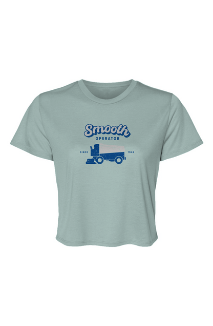 Barn Beauty Smooth Operator Cropped Tee Blue | Barn Garb Hockey Threads