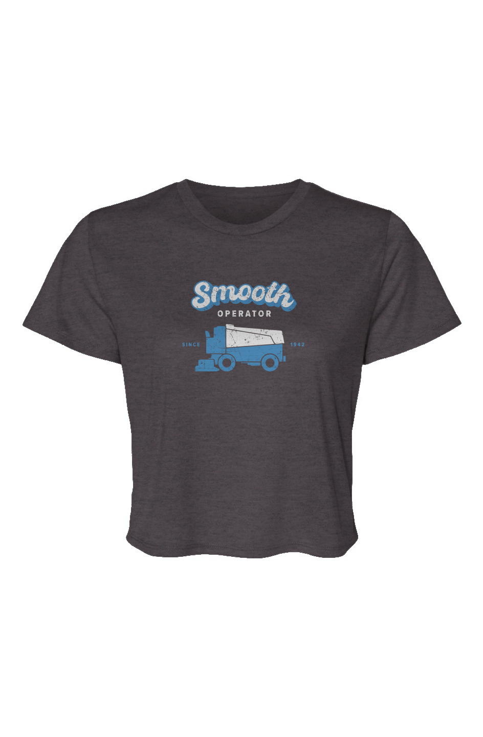 Barn Beauty Smooth Operator Cropped Tee Charcoal | Barn Garb Hockey Threads