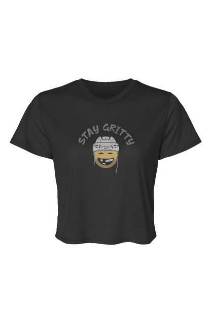 Barn Beauty Stay Gritty Cropped Tee Black | Barn Garb Hockey Threads