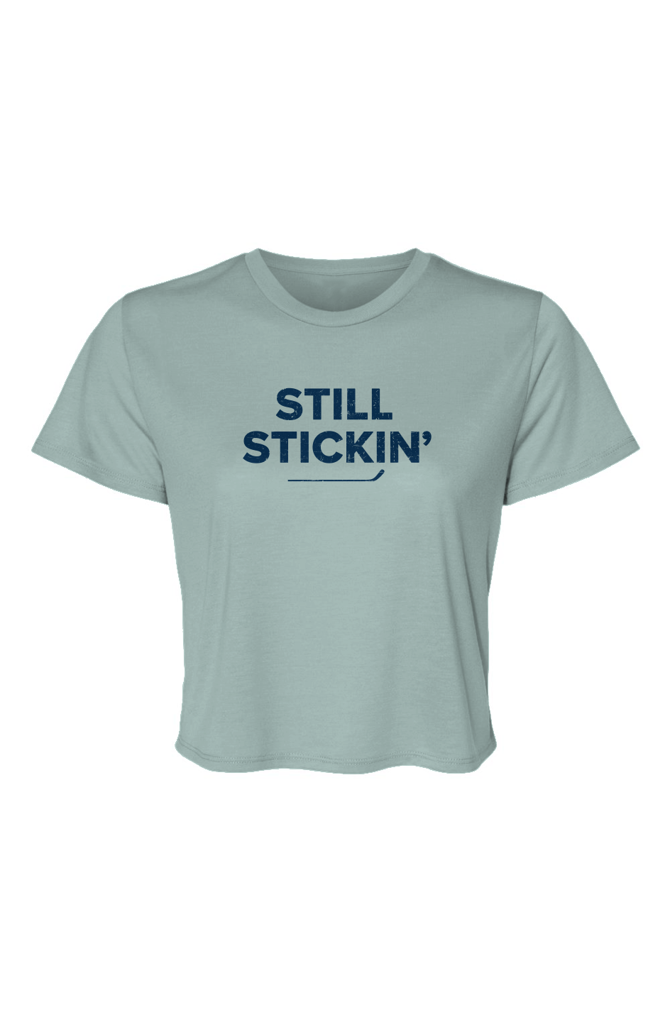 Barn Beauty Still Stickin' Cropped Tee Ice Blue | Barn Garb Hockey Threads