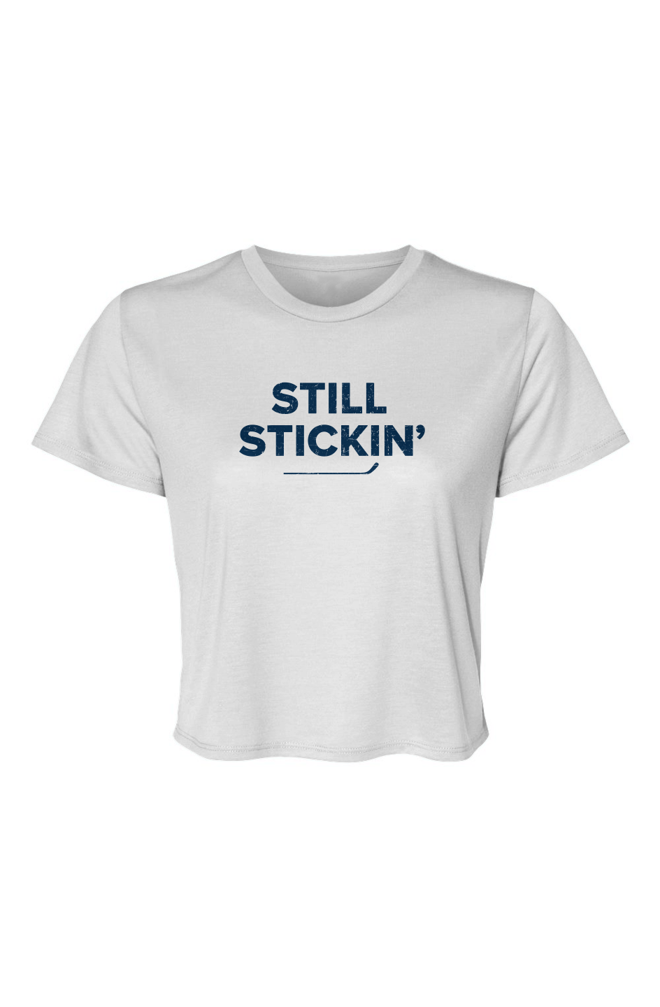 Barn Beauty Still Stickin' Cropped Tee White | Barn Garb Hockey Threads