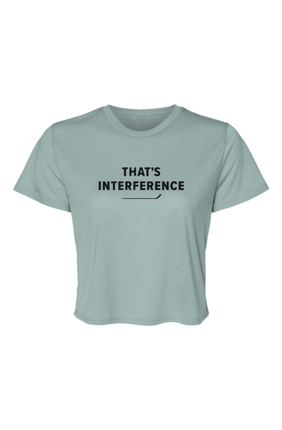 Barn Beauty That's Interference Cropped Tee Ice Blue | Barn Garb Hockey Threads