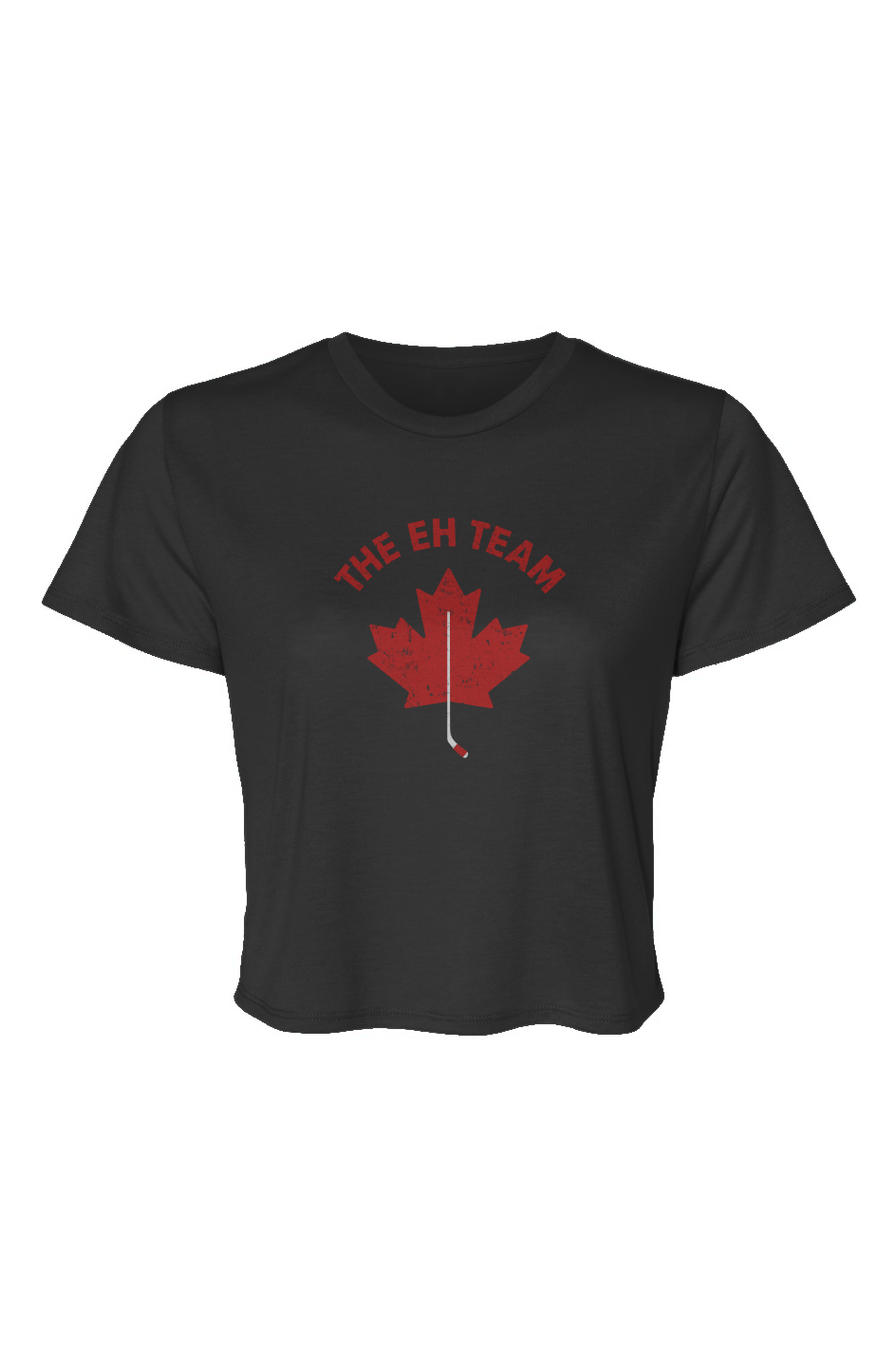 Barn Beauty The Eh Team Cropped Tee Black | Barn Garb Hockey Threads