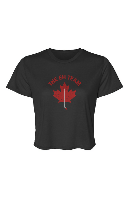 Barn Beauty The Eh Team Cropped Tee Black | Barn Garb Hockey Threads